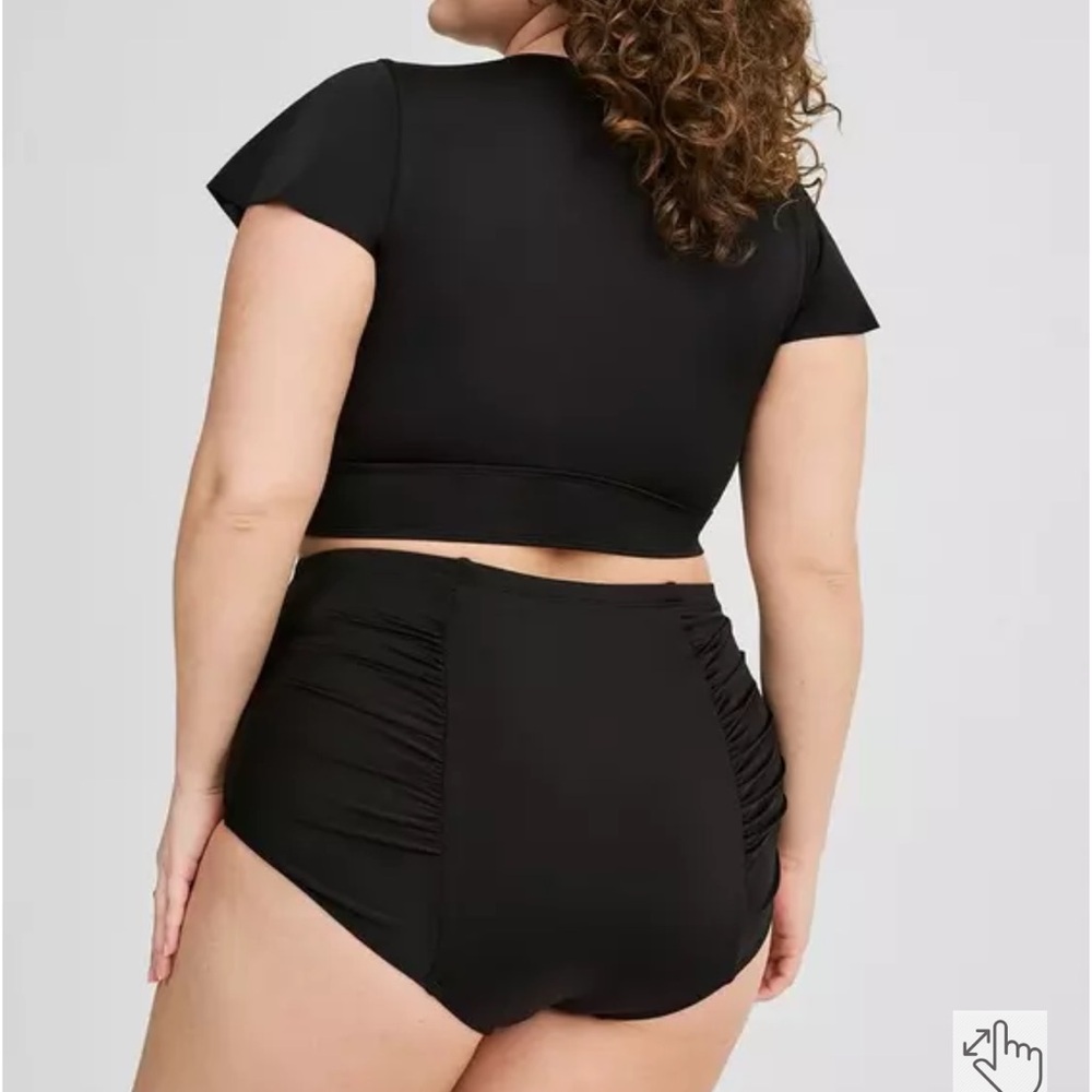 Torrid High Rise Ruched Bikini Bottom - Picture 2 of 5
